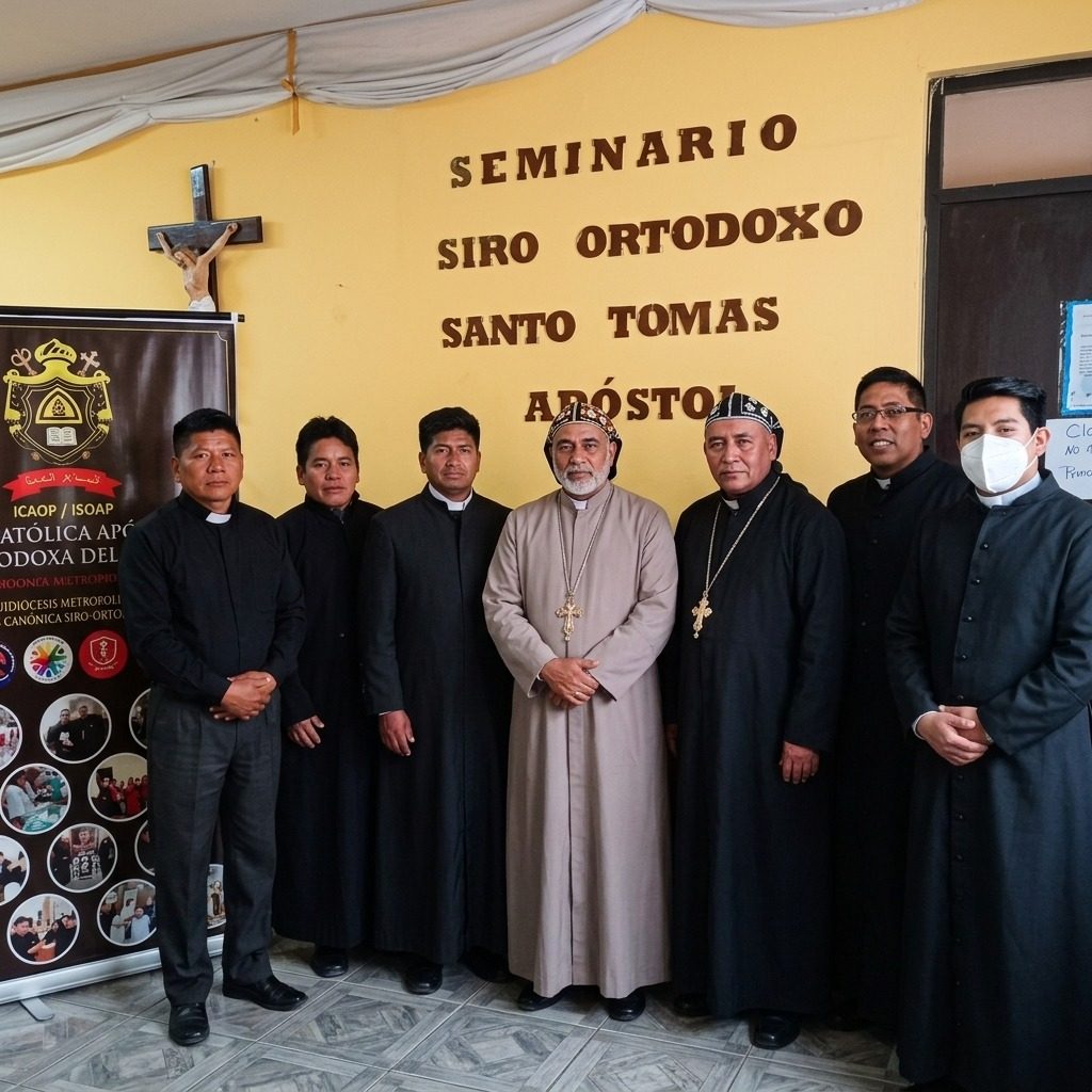 Clero en el Seminario Siro Ortodoxo Santo Tomás Apóstol